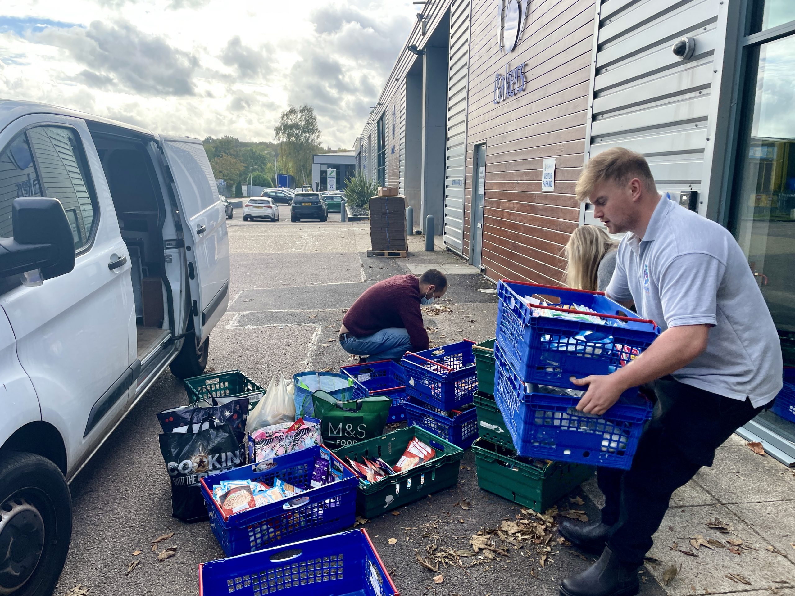 colecting for the foodbank