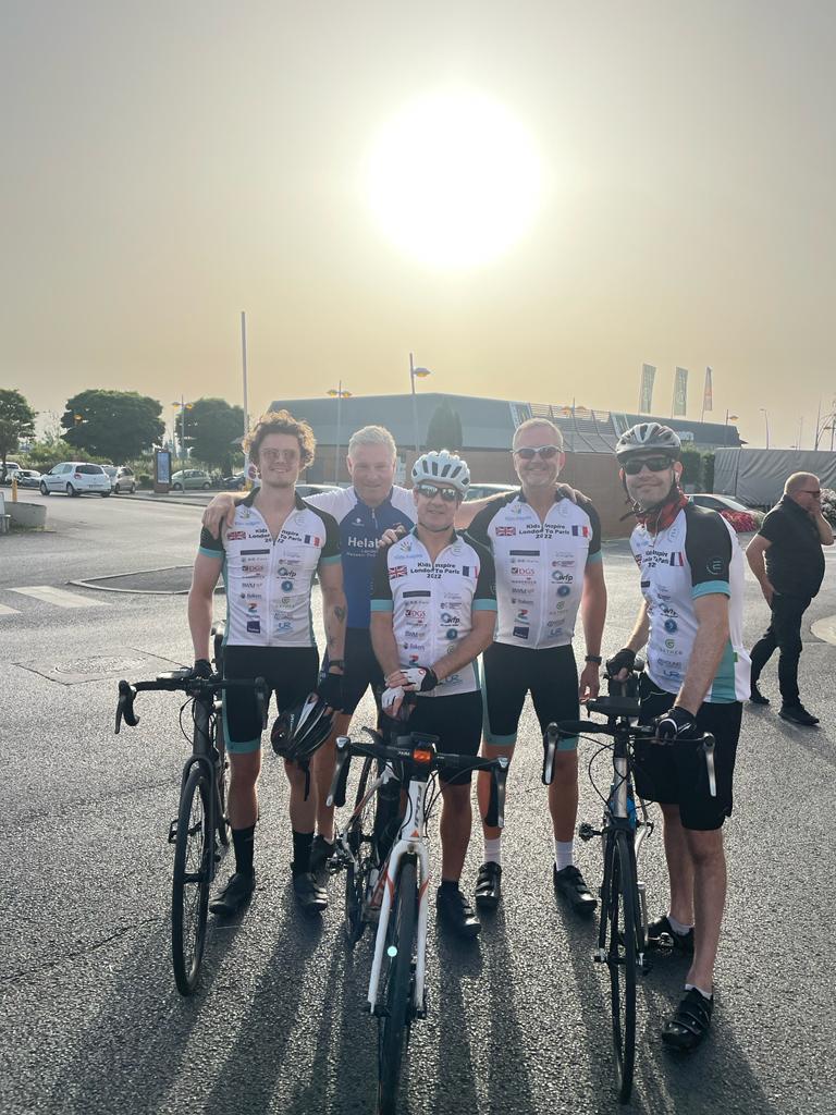 Cyclists in the morning sunshine