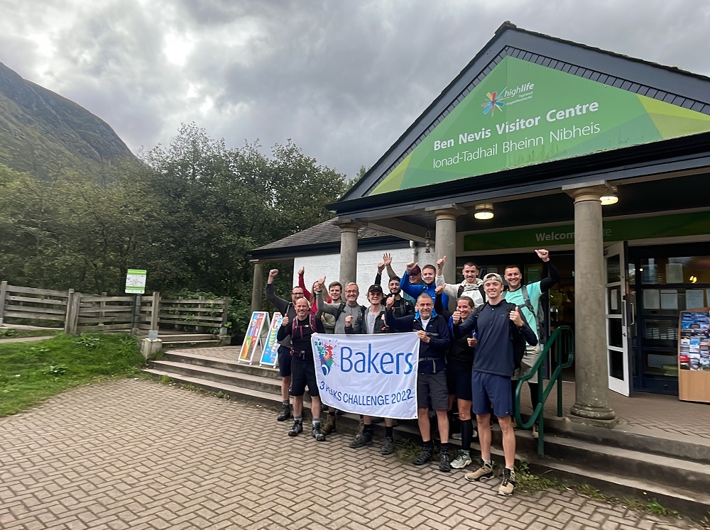 Bakers team before starting the climb up Ben Nevis