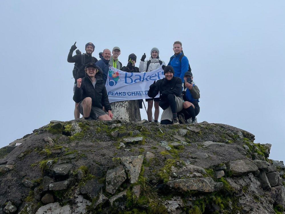 Ben Nevis Summit with flag