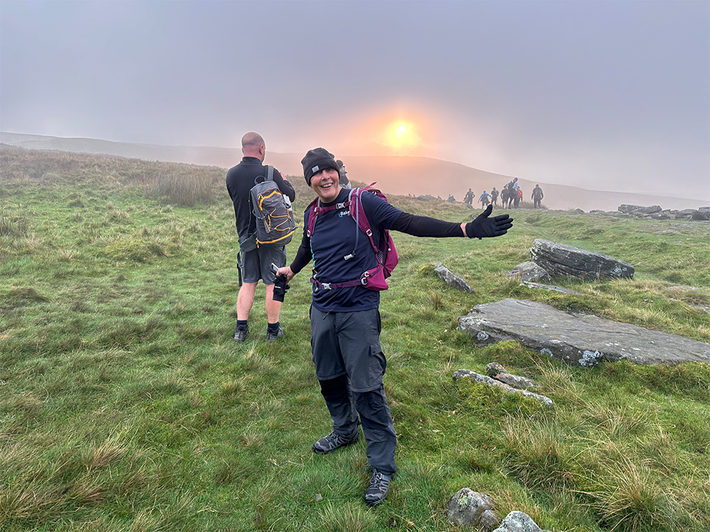 Sunrise descent from Ingleborough