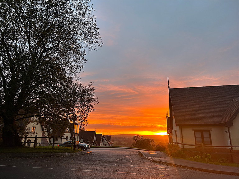 Our first sunset in Eastbourne