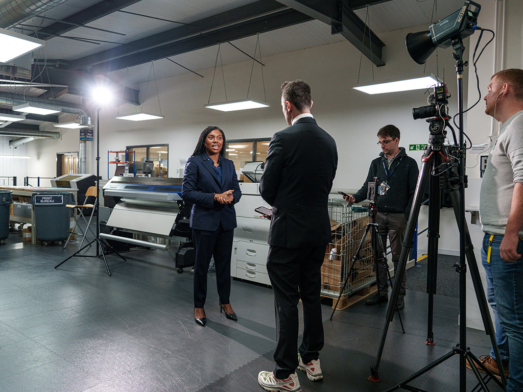 Kemi Badenoch, Leader of the Opposition and Alex Burghart MP join Tom Baker and Steve Baker at Bakers